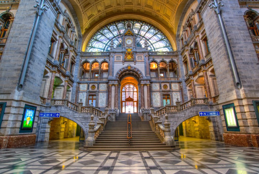 Inside Antwerp central station